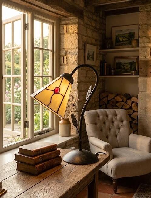 Lampe de table style Tiffany