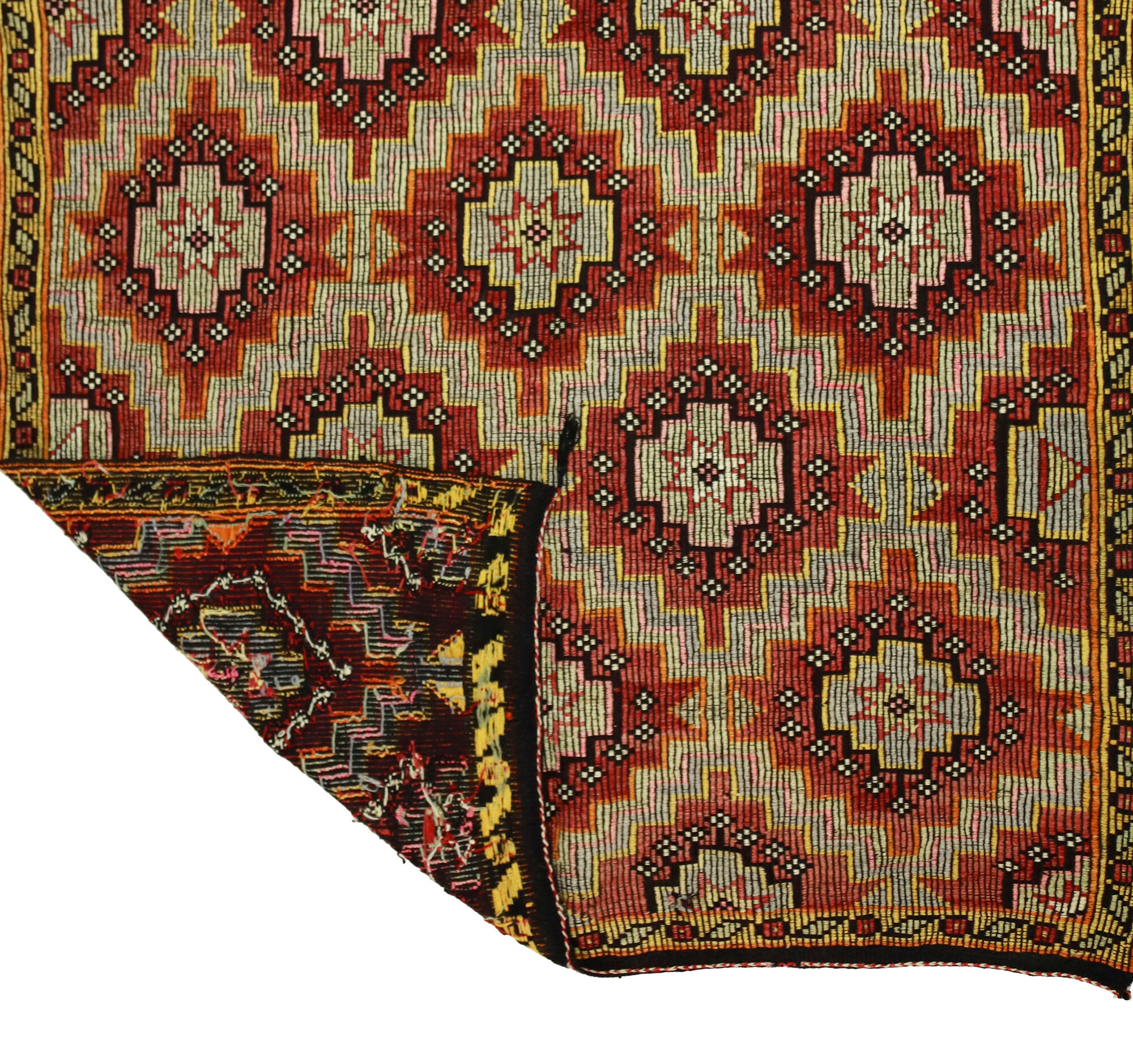 Anatolian handmade kilim rug 288 cm x 187 cm