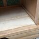 Parisian Art Deco wardrobe, renovated with raw wood.