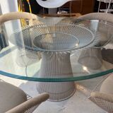 Warren Platner table and 4 armchairs set Knoll Edition