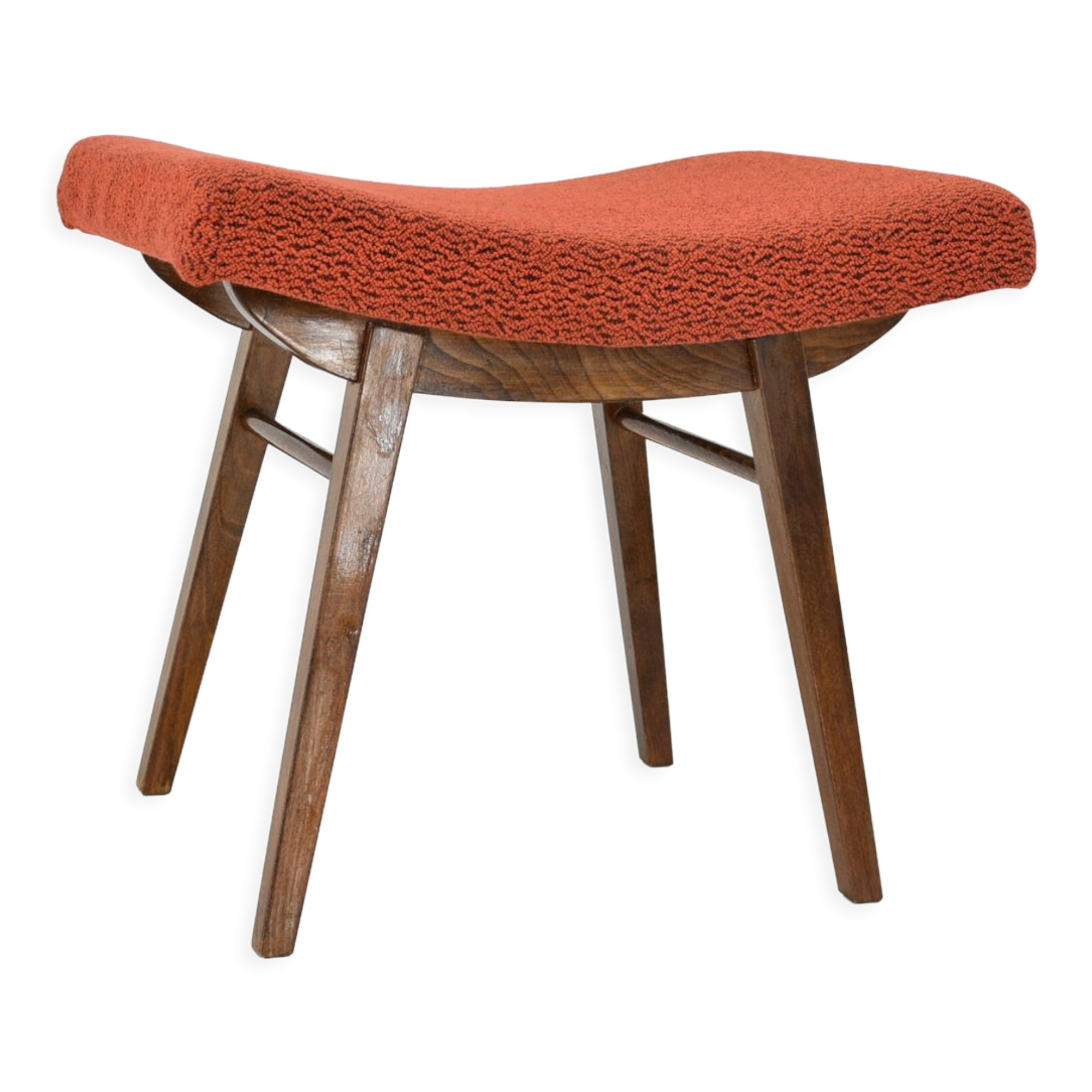 1980s Oak Stool, Czechoslovakia