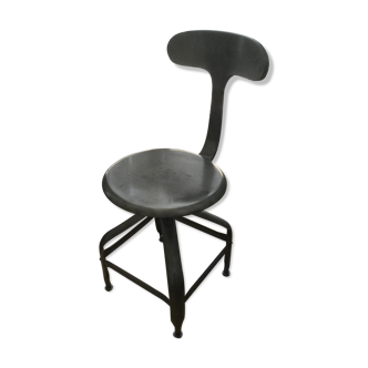 Chaise métal gris bar ou bureau