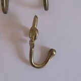 Set of 5 brass hooks with Vintage Fleur de Lys