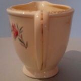 Retro florets earthenware cream pot