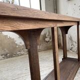 Oak console with white marble top 1970