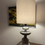 Furniture lamp off-white - vintage brushed aluminum 1970's