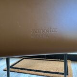 Set of 2 Zanotta chairs - Dan - Cognac leather