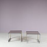 1970s Pair of side tables by Belgo Chrom, Belgium