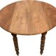 Round solid wood table (folding)