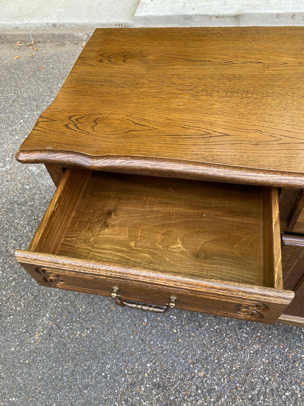 Louis XV sideboard in solid wood with 2 doors, 20th century