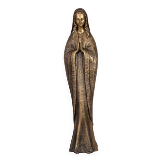 Virgin Mary bronze statue 75 cm