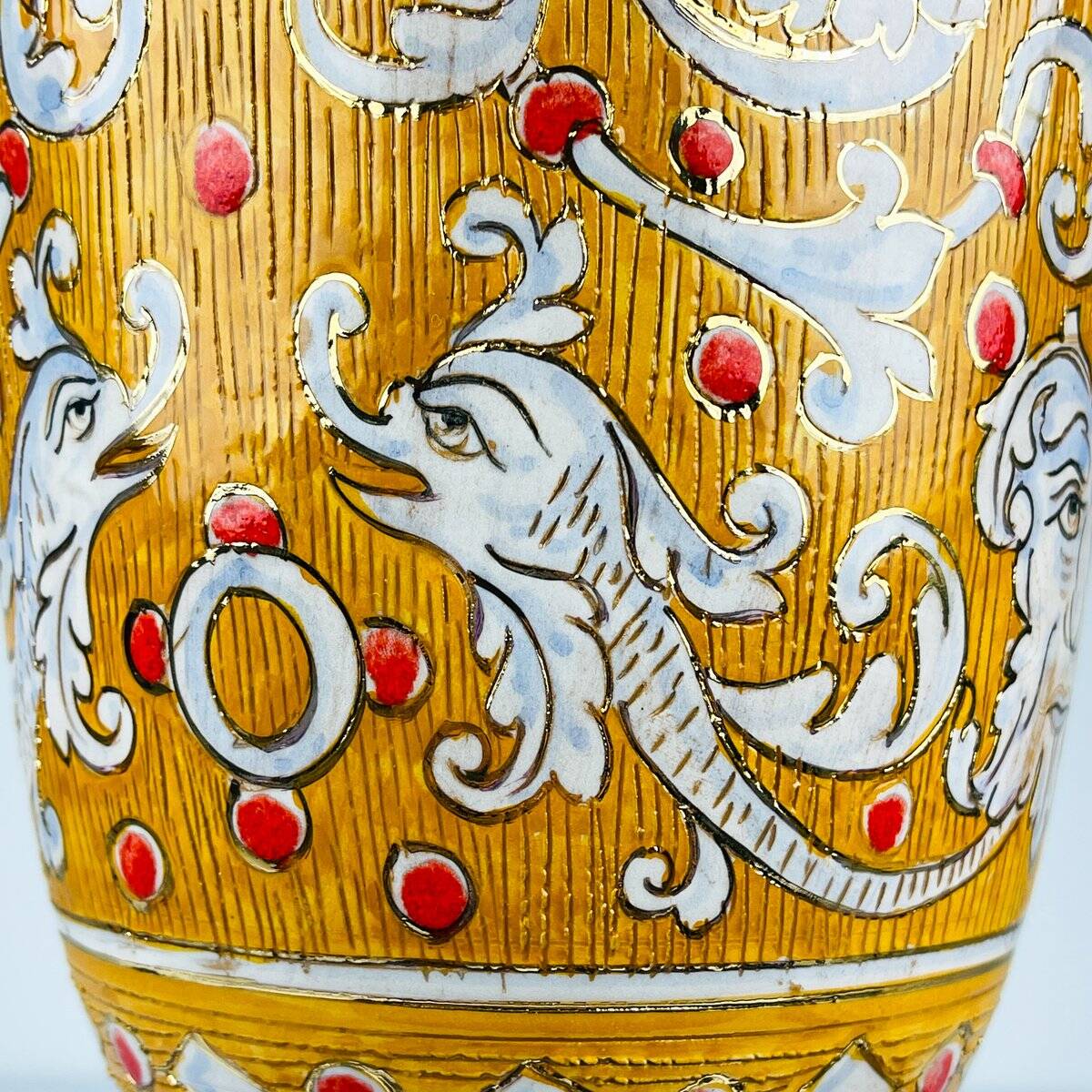 Antique ceramic vase by Serafino Volpi for Deruta, Italy, 1950s.