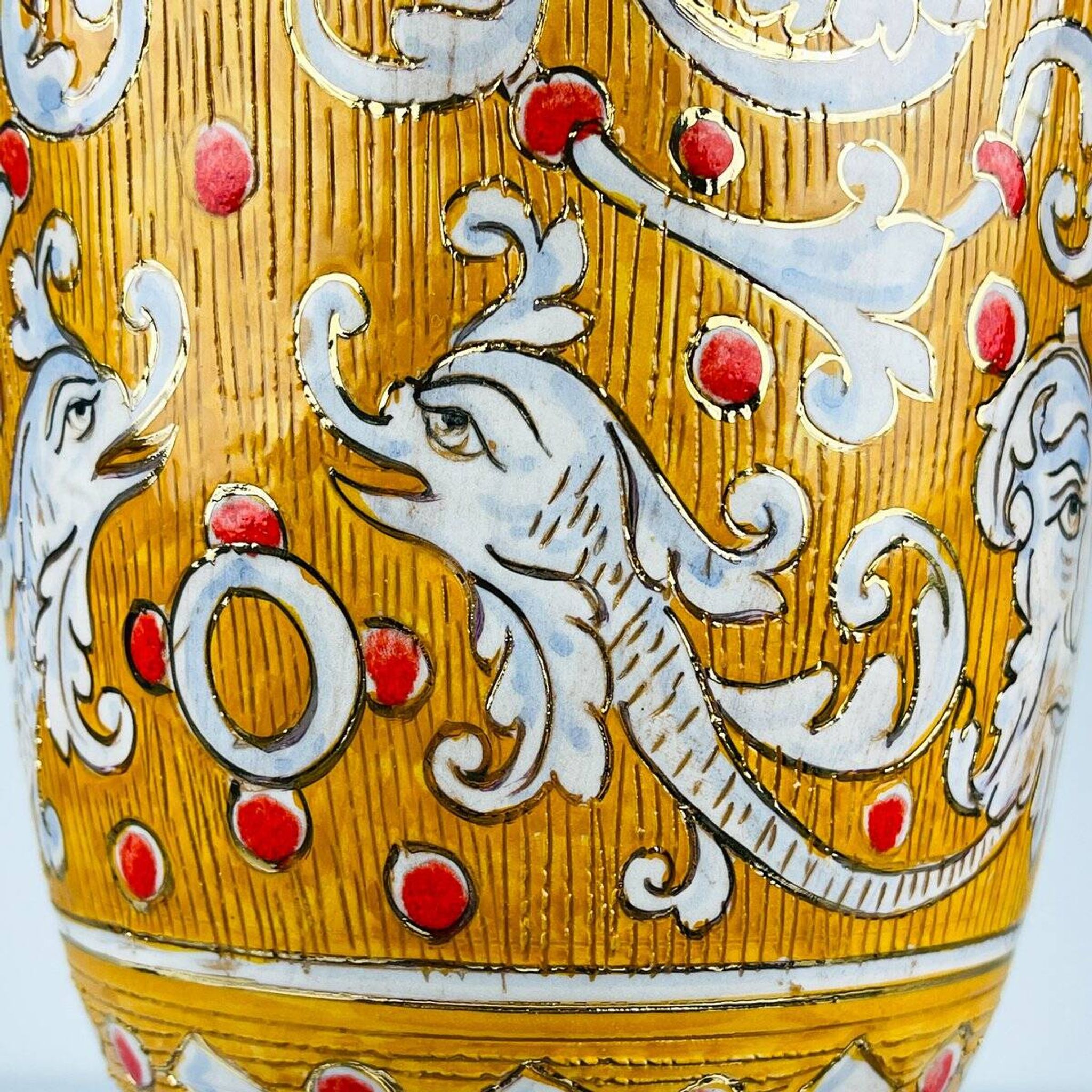 Antique ceramic vase by Serafino Volpi for Deruta, Italy, 1950s.