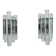 German crystal rod sconces from Kinkeldey, 1970s, set of 2