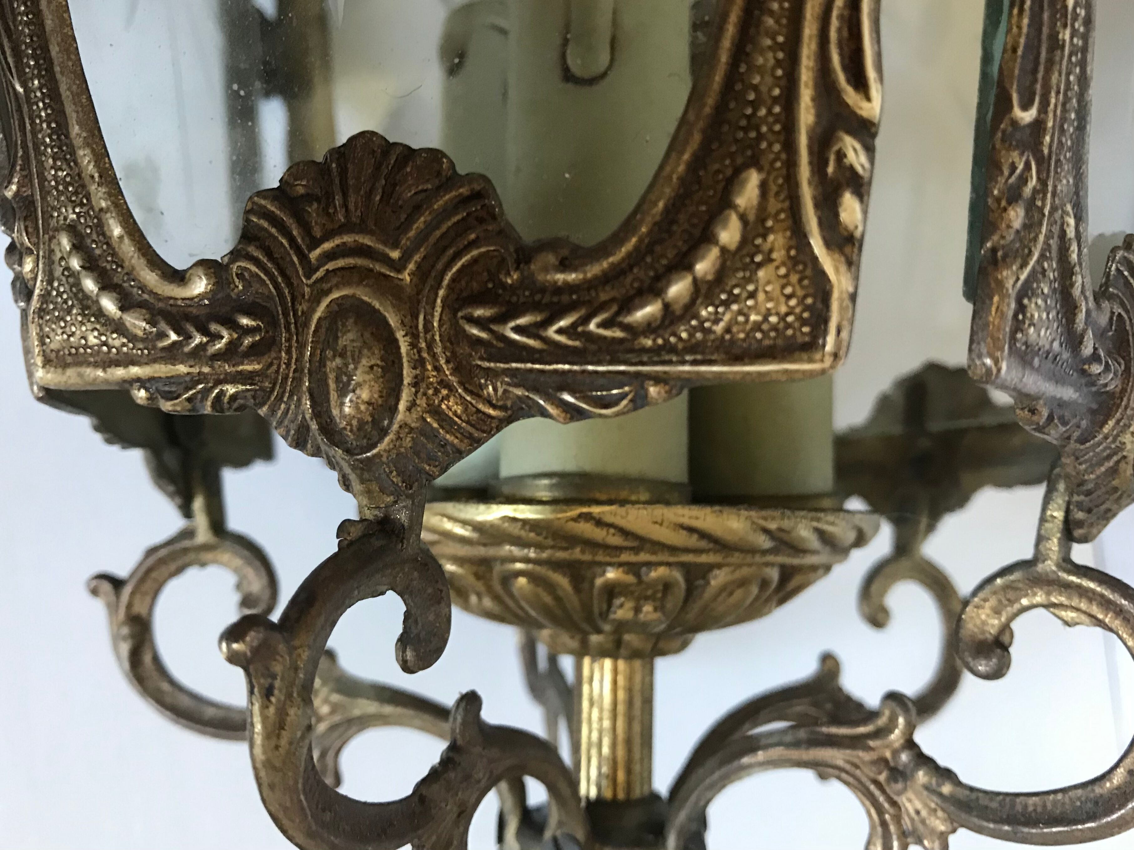 Golden bronze vestibule lantern