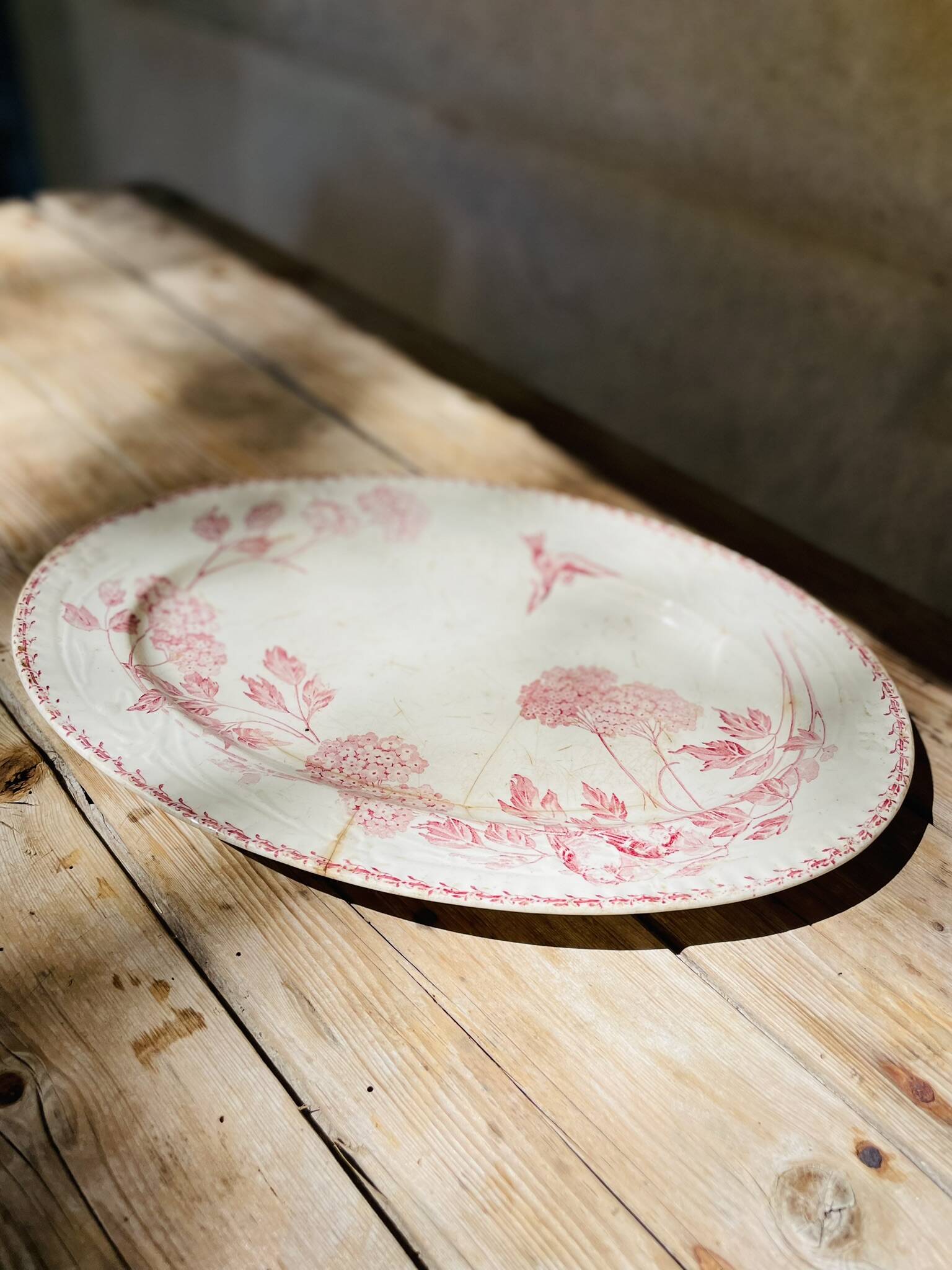Oval ironstone dish from Creil & Montereau