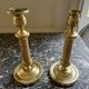 Pair of torch candle holders in chiseled gilded bronze XIXEME