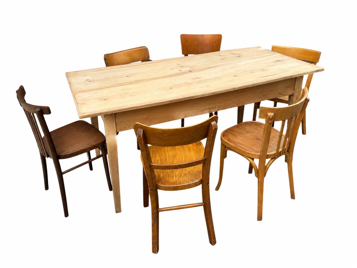 Table de ferme Alsace sapin naturel