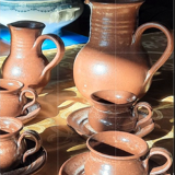 Service en grés tasses soucoupes pichets