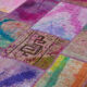 Handmade oriental contemporary 198 cm x 302 cm multicolor patchwork carpet