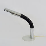 Italian flexible desk lamp Targetti Sankey by E Belinni chrome metal. Year 70