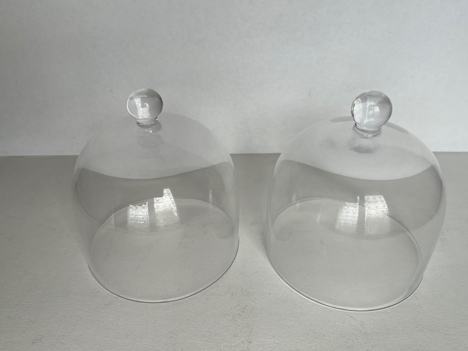 2 glass bells