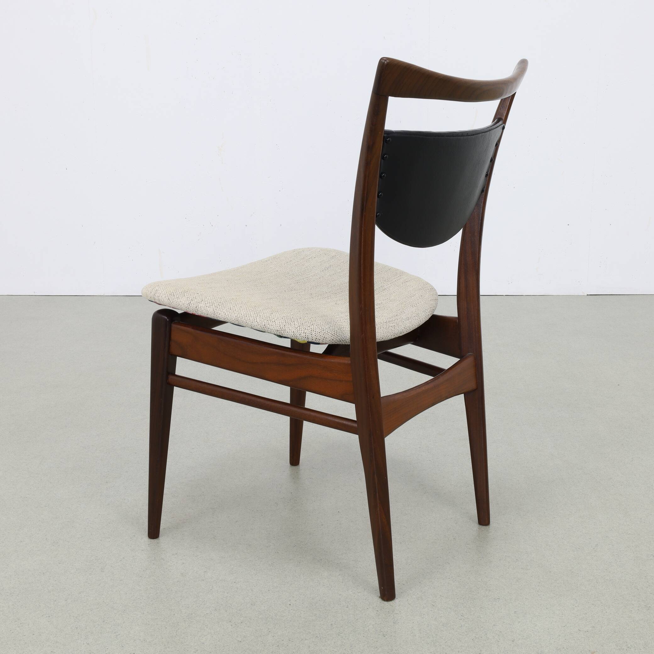 Vintage teak dining chairs by Louis van Teeffelen, 1960s NEW upholstery