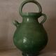 Green glazed earthenware jar