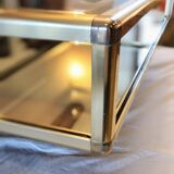 Glass and mirror coffee table, 1970
