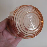 Vintage pink molded glass sweetener