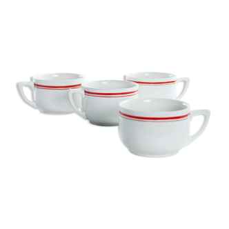 Tasses en porcelaine, Tchécoslovaquie des années 1960, Set Of 4