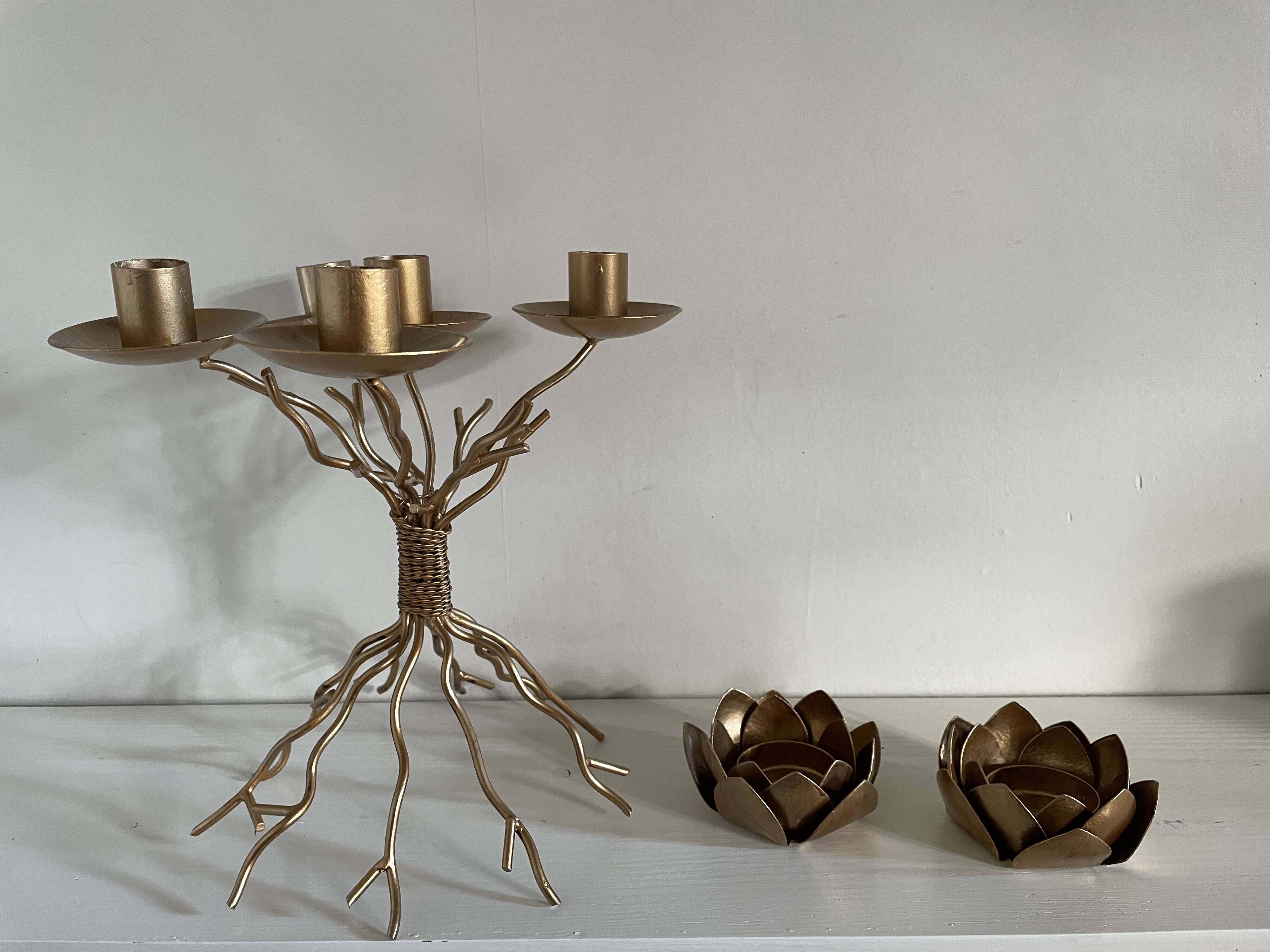 Water lily candlesticks