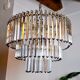 Chandelier Murano iridescent glass Venini, 3 levels, Italy, 1960