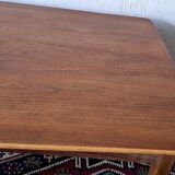 Mid century teak extendable dining table with curved top, Denmark 1960s
