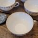 5 tasses en porcelaine fine