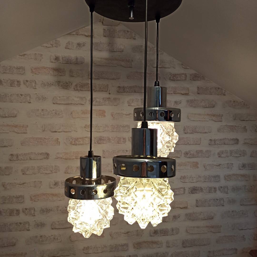 Seventies waterfall chandelier