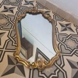 Baroque mirror Louis XV gilded wood (83 x 45cm)