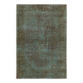 Handmade Oriental Decorative 1980s 243 cm x 350 cm Turquoise Wool Carpet