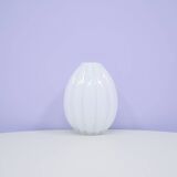 vintage white glass vase bubbles