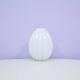 vintage white glass vase bubbles