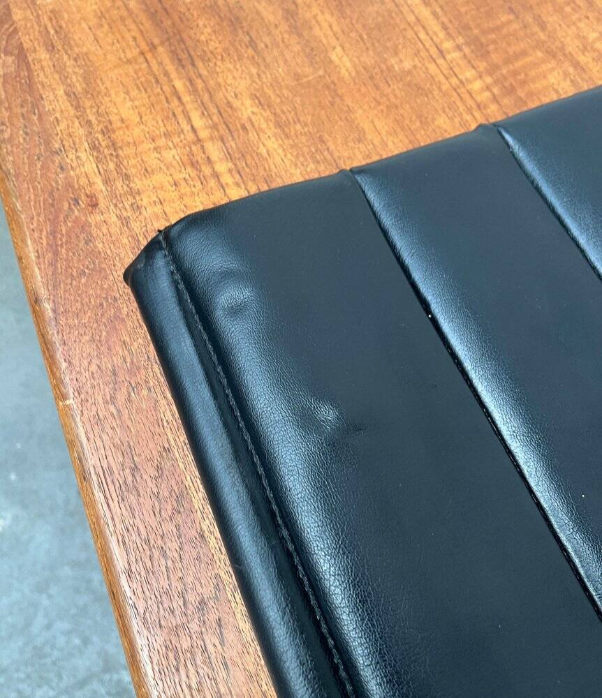 Leather cushion for postmodern Kreuzschwinger chair by Till Behrens, 1980s, set of 2.