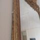 Golden wood fireplace mirror 190x110cm