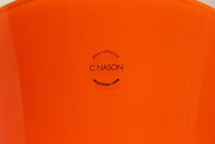 Vase orange Carlo Nason murano