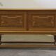 Vintage low sideboard in oak by Henning Kjærnulf, 1960s