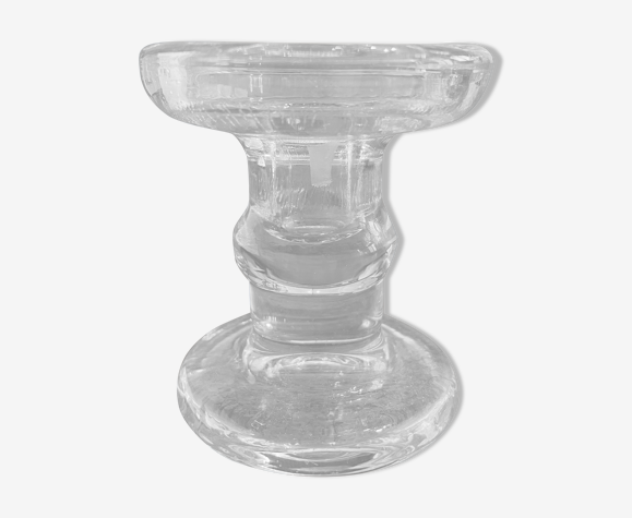 Bougeoir en verre vintage