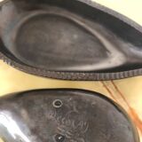 Set of 2 ceramic empty pockets from the 50s, signed ACCOLAY