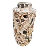 Vase en pierres céramiques vintage ''Minéraux mixtes''