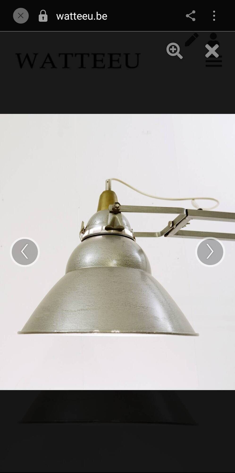 Lampe suspension sur pied aluminium pivotant superbe
