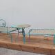Lot 2 chaises longues anciennes fer forgé et ses 2 guéridons