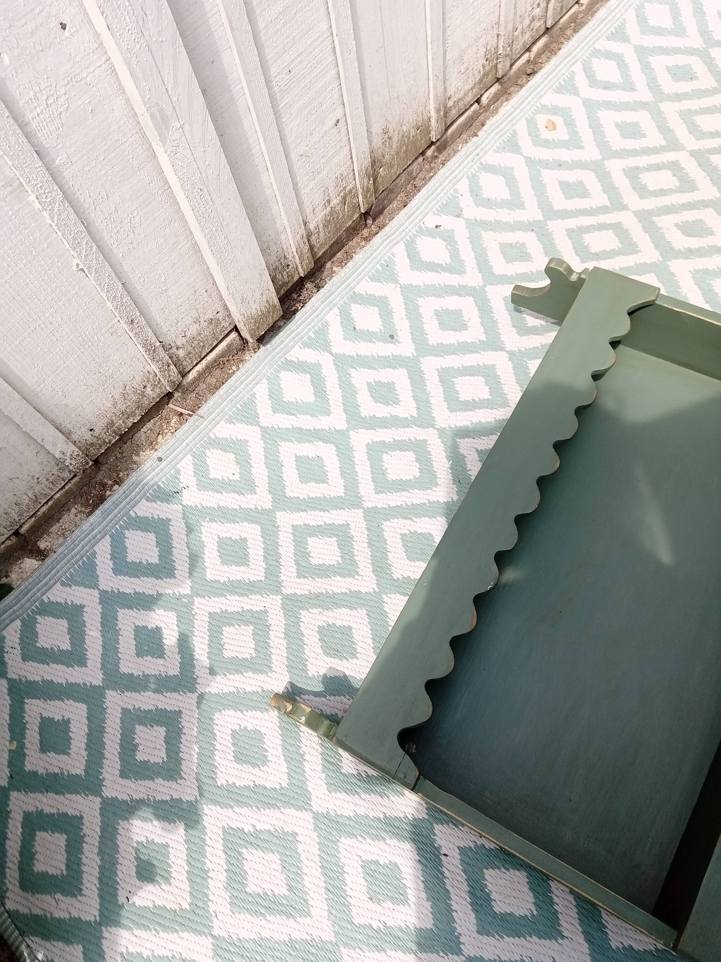 Patinated wooden shelf